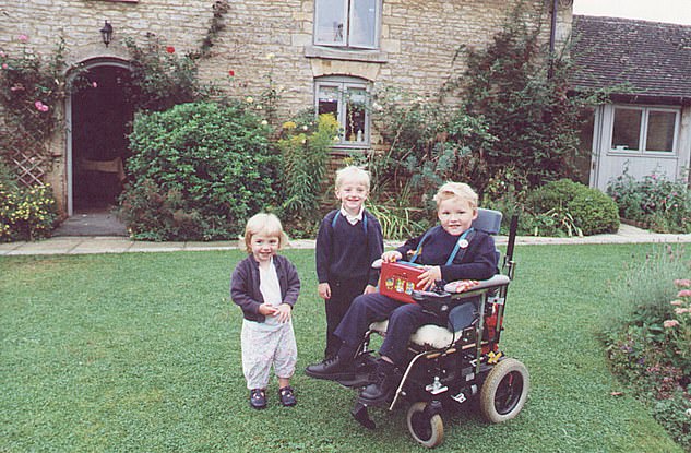 Harry pictured with his siblings. When Grief Equals Love will be essential reading for those who mourn and those who help