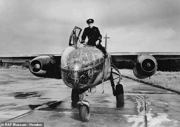 Eric 'Winkle' Brown in a German jet post-war. At the end of the Second World War, Winkle was called in to talk to Hermann Goering, head of the Luftwaffe, who told him he thought the Battle of Britain was ¿a draw¿