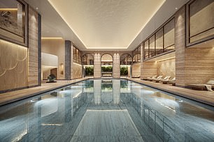 Great lengths: The hotel's swimming pool