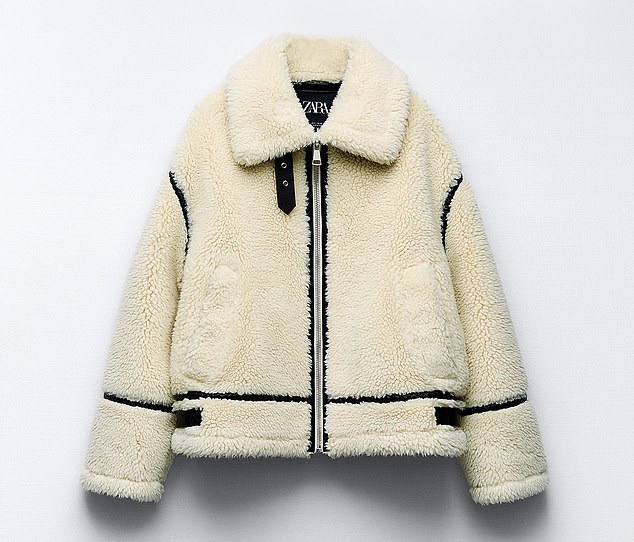 This faux shearling jacket (£89.99, zara.com), from Zara’s current range, could one day have a longer lease of life at resell.zara.com
