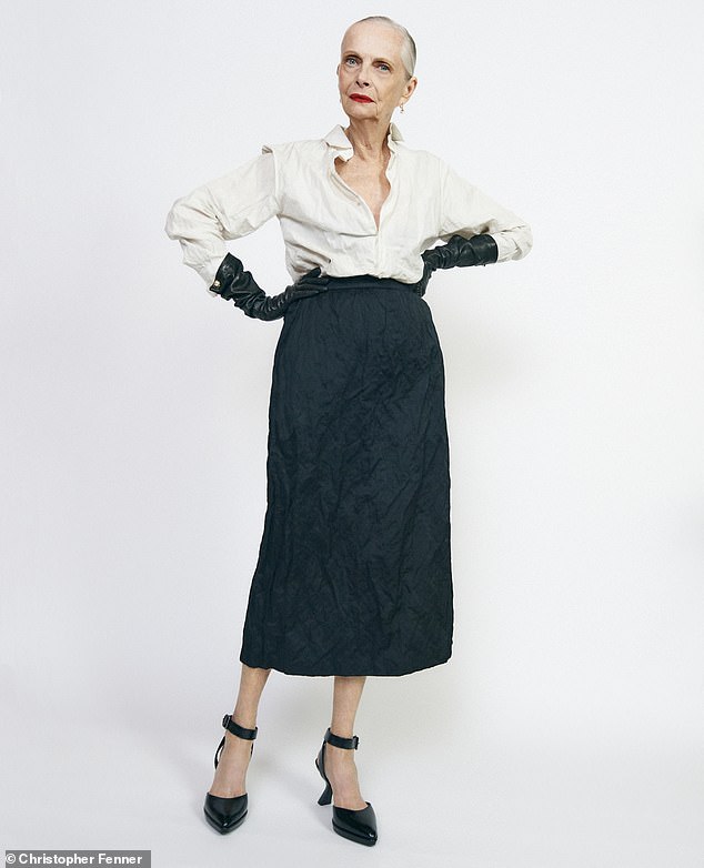 Shirt, skirt, gloves and shoes, dior.com. Earrings, sophiebreitmeyer.com