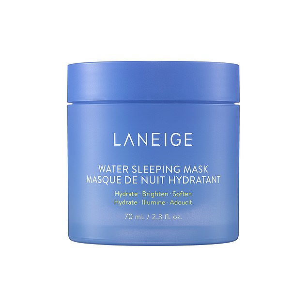 Sarah says she enjoys using the Laneige Water Sleeping Mask (£26, both sephora.co.uk) before bedtime