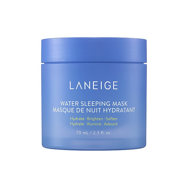 Sarah says she enjoys using the Laneige Water Sleeping Mask (£26, both sephora.co.uk) before bedtime