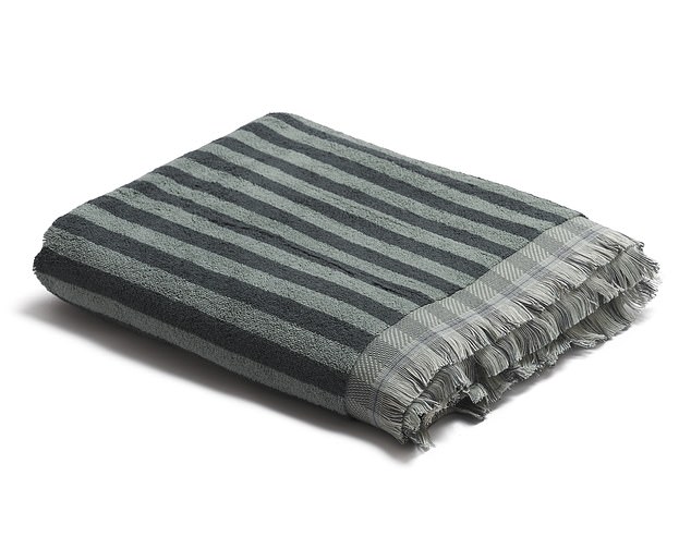 Stripy and soft, sustainably sourced cotton ¿ we like! Bath towel, £24, pigletinbed.com
