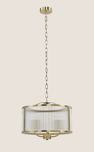 Glass and antique brass, £149, marksandspencer.com