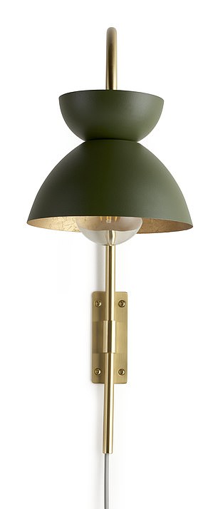 Brass with green shade, £40, habitat.co.uk