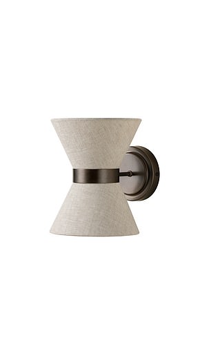 Linen and bronze, £119, lightsandlamps.com