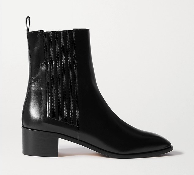 When it comes to winter boots, a simple, sleek pair such as these by Aeyde will take you far (Pictured - Boots, £345, Aeyde, net-a-porter.com)