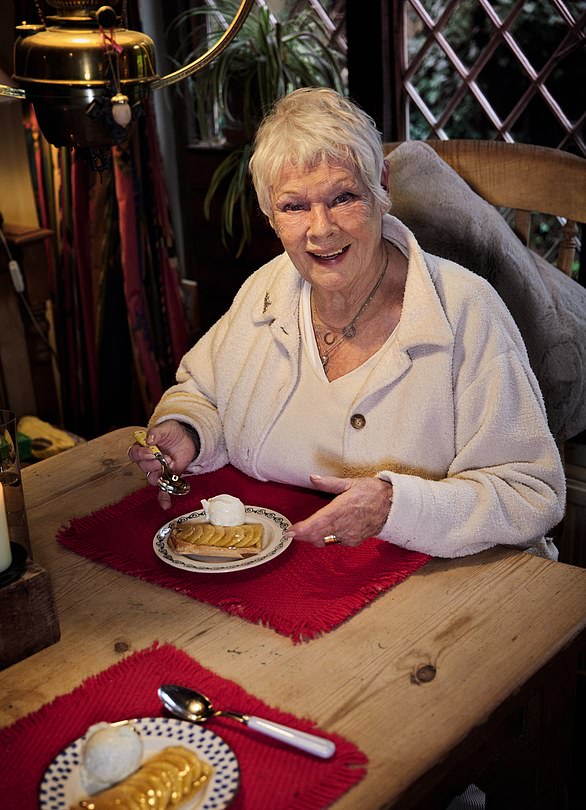 Judi Dench, pictured, told Mary just how much she enjoyed 'the fizz feeling' from a bottle of champagne