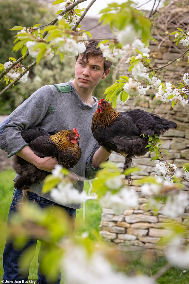 Arthur, 30, from Nottingham,  has owned at least 40 hens over the course of his life