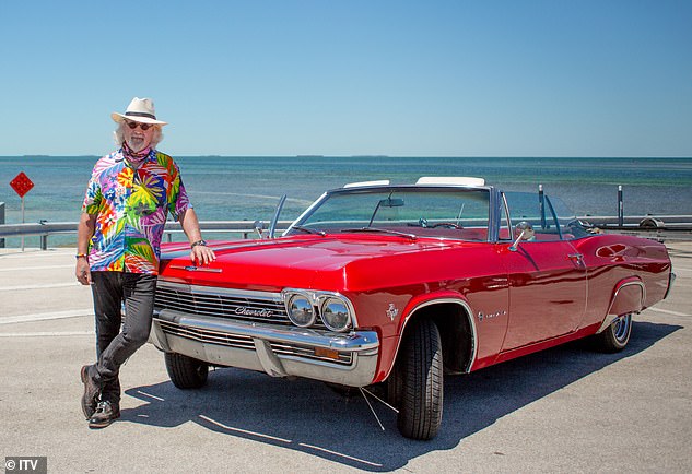 Billy toured Florida in a 1965 fire engine red Chevy for the programme 'Billy Connolly's Ultimate World Tour' in 2018