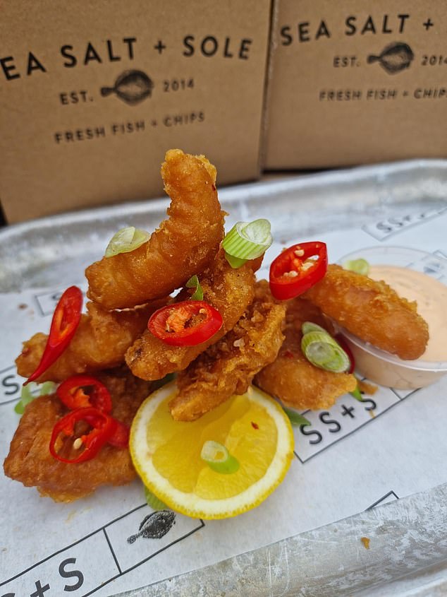 As well as haddock and smoked sausage, Sea Salt + Sole¿s salt and pepper battered squid is available in season