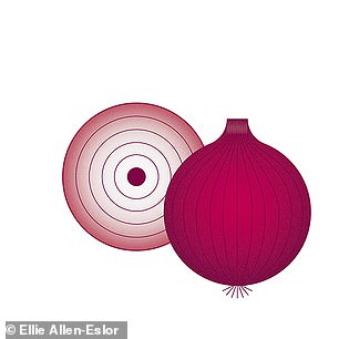 1 red onion, 21p