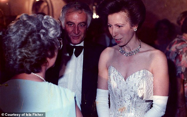 Isla's dad with Princess Anne in 1987 in Perth, Western Australia