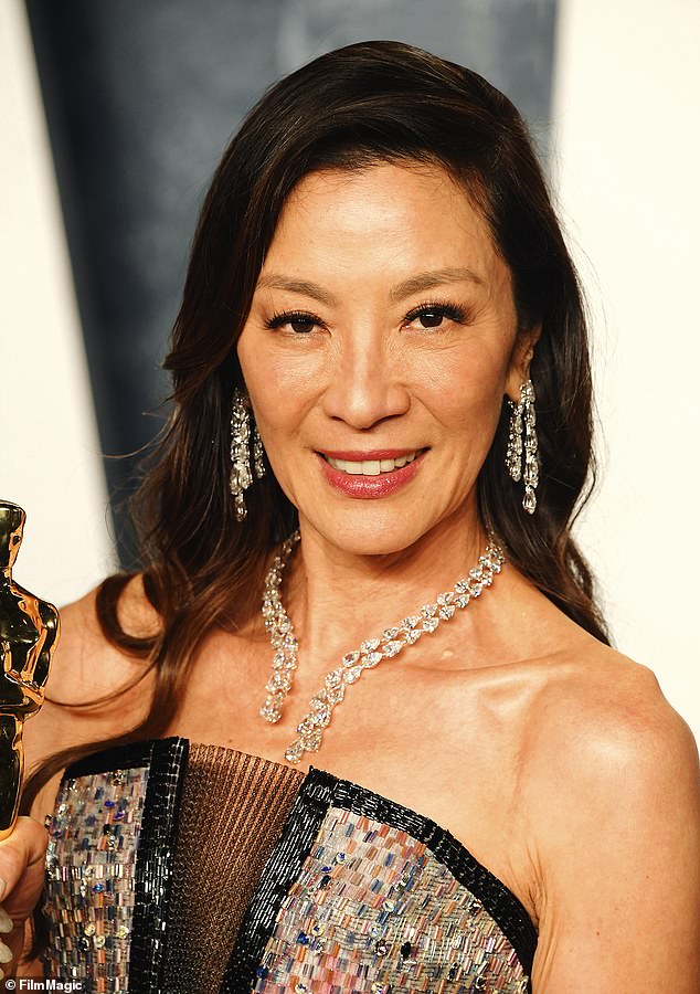 Actress Michelle Yeoh bats her Lashify lashes at this year’s Oscars