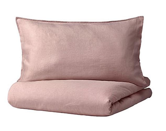 Linen double duvet cover and two pillowcases, £90, ikea.com