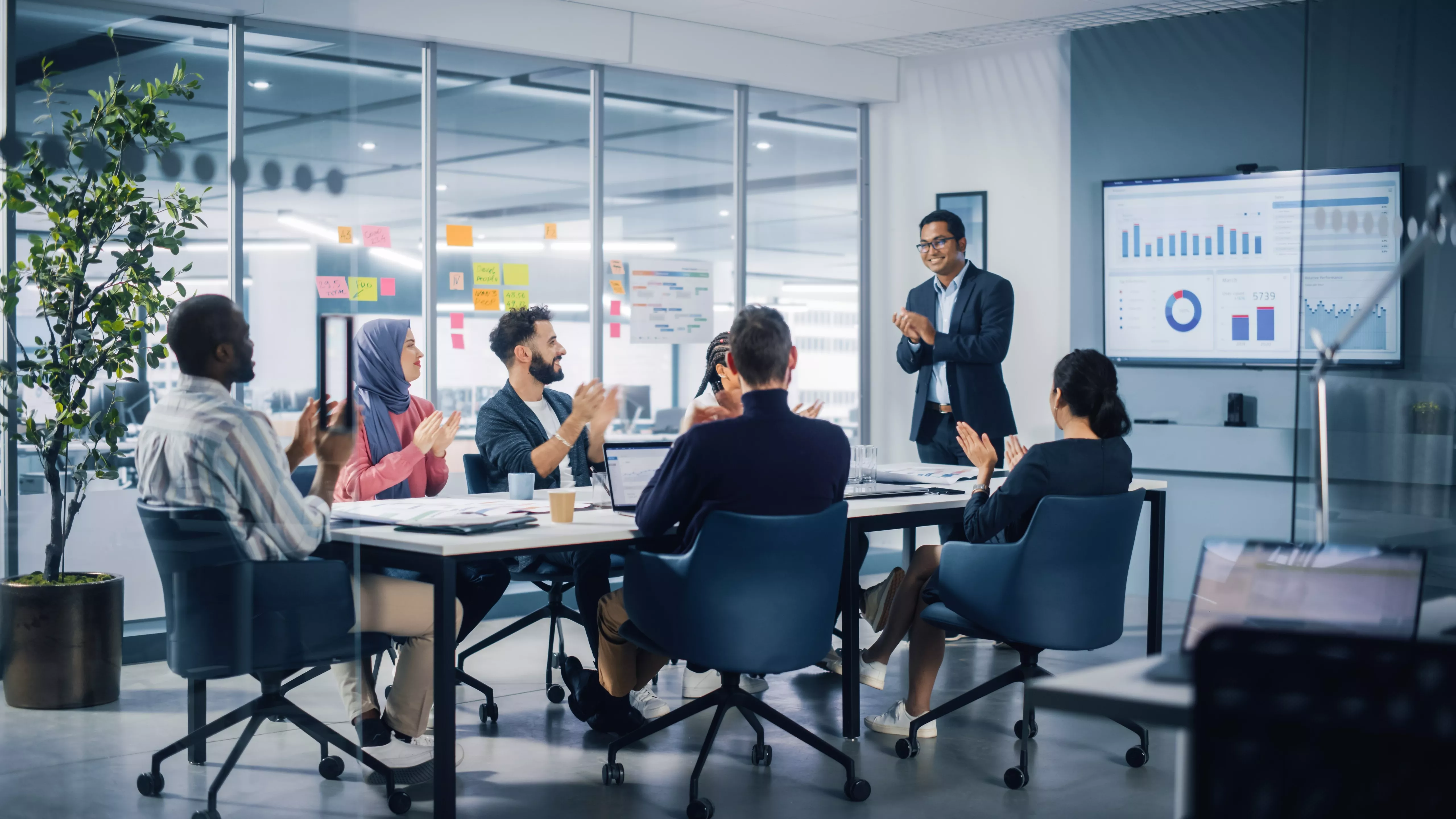 Group of people having a meeting